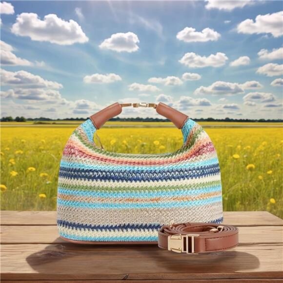 Small Straw Purses for Women Multicolor - Picture 3 of 4